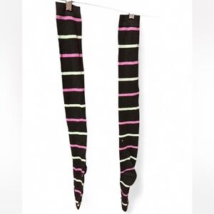 Disney Nightmare Before Christmas thigh-high socks with pink & light Green sripe